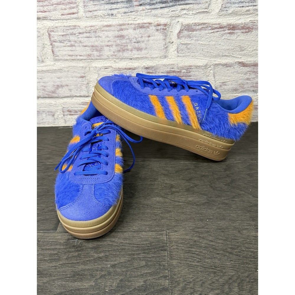 Adidas Originals GAZELLE BOLD Hi-Res Blue / Bright Orange JS3906 Womens 8